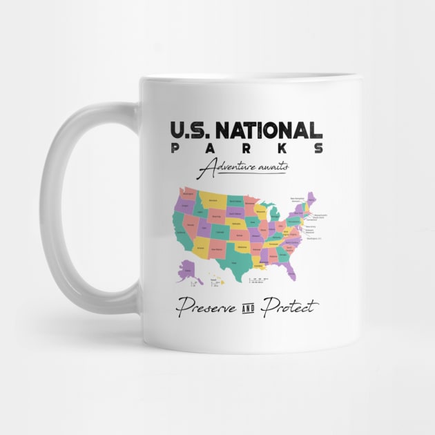 'Hiking US National Parks' Awesome Mountain Gift by ourwackyhome